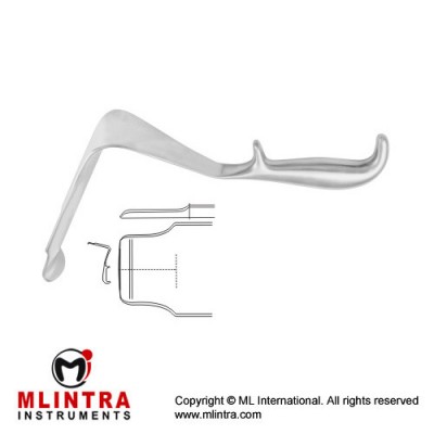 St. Marks Pelvis Retractor Stainless Steel, 29 cm - 11 1/2" Blade Size 193 x 60 mm - 60 x 45 mm